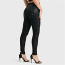 WRUP Velvet Leather - High Waisted - Full Length - Black