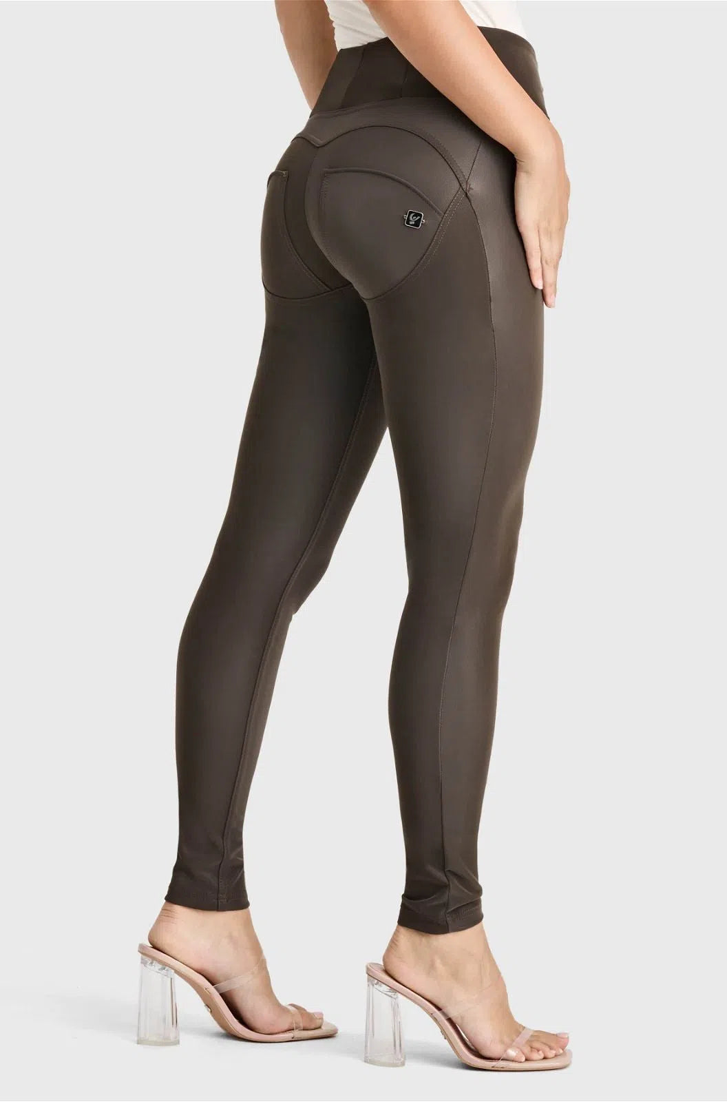 WRUP Velvet Leather - High Waisted - Full Length - Chocolate