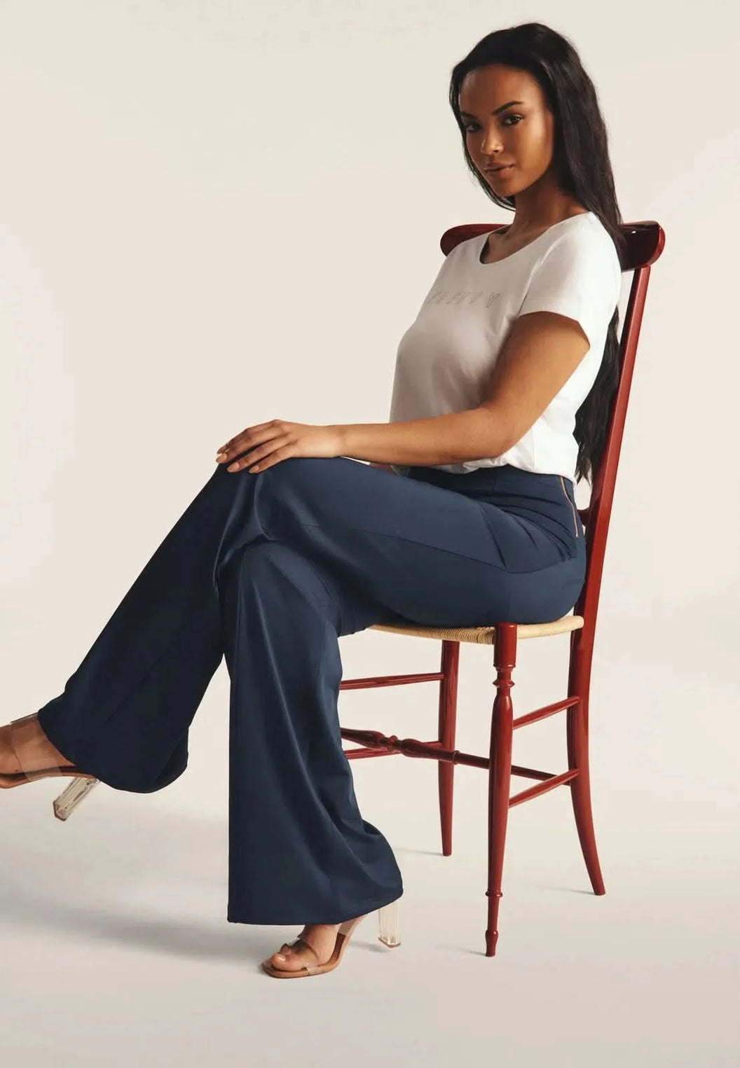 WRUP DIWO Boss Wear - High Waisted - Wide Leg - Deep Blue