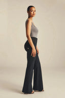 WRUP Fashion with Elastane Side - High Waist - Super Flare - Black