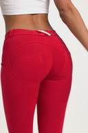 WRUP Fashion - Mid Rise - 7/8 Length - Red