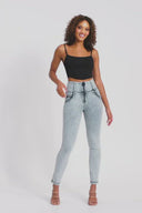 WRUP SNUG Jeans - High Waisted - Full Length - Acid Wash