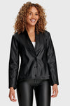 Faux Leather Jacket - Black 1
