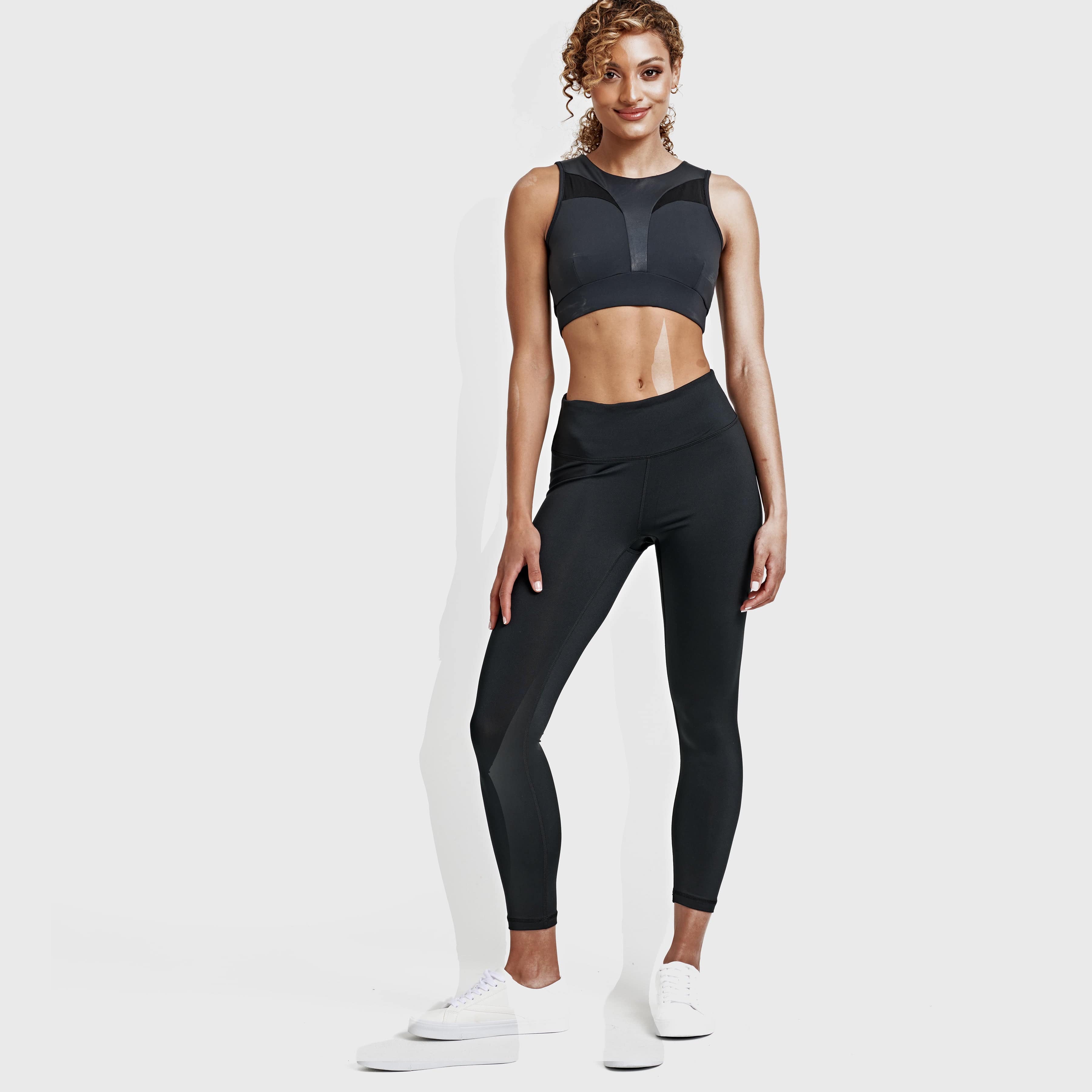 Sports Crop with Mesh Back - Black 3