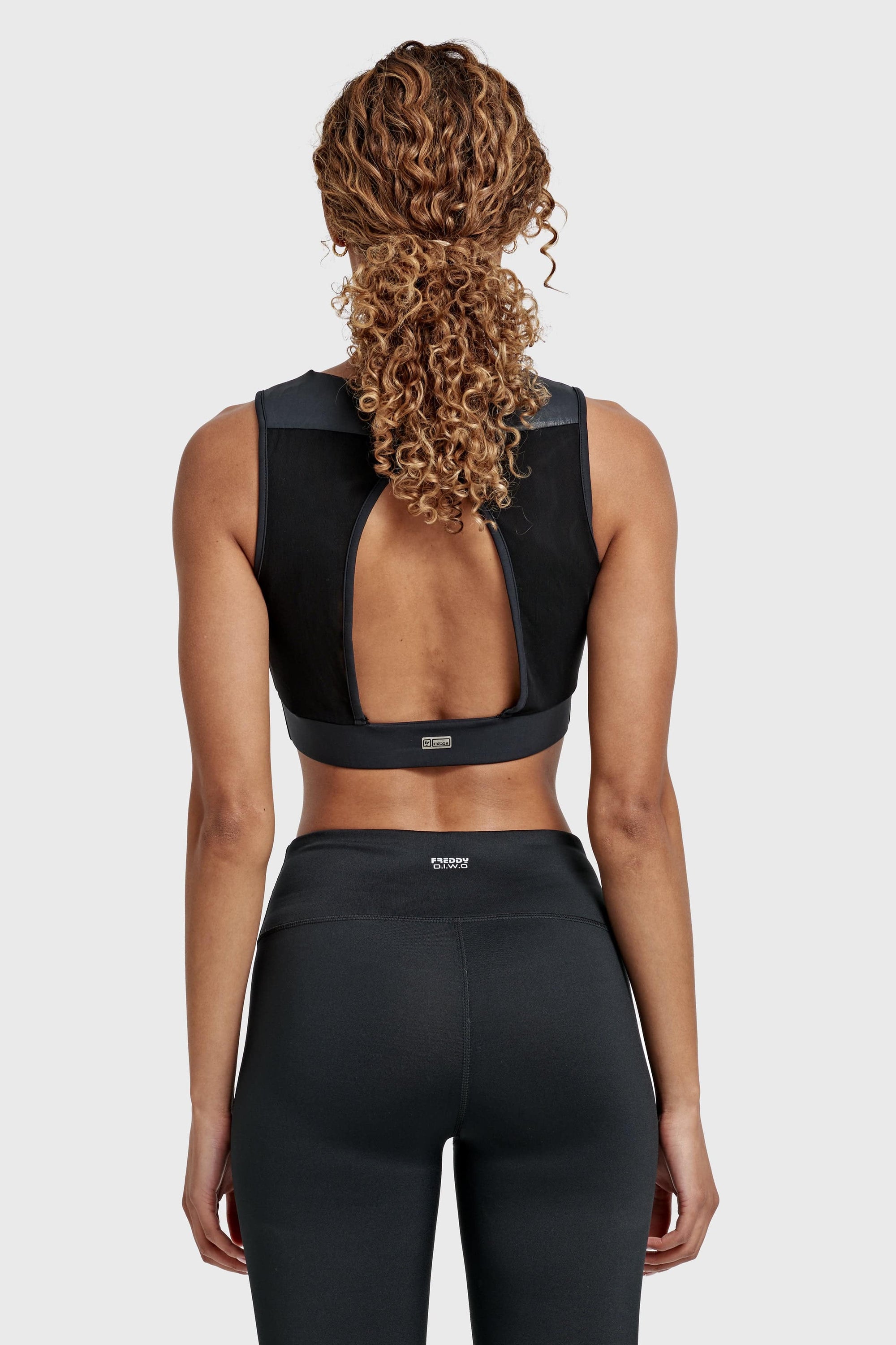 Sports Crop with Mesh Back - Black 2