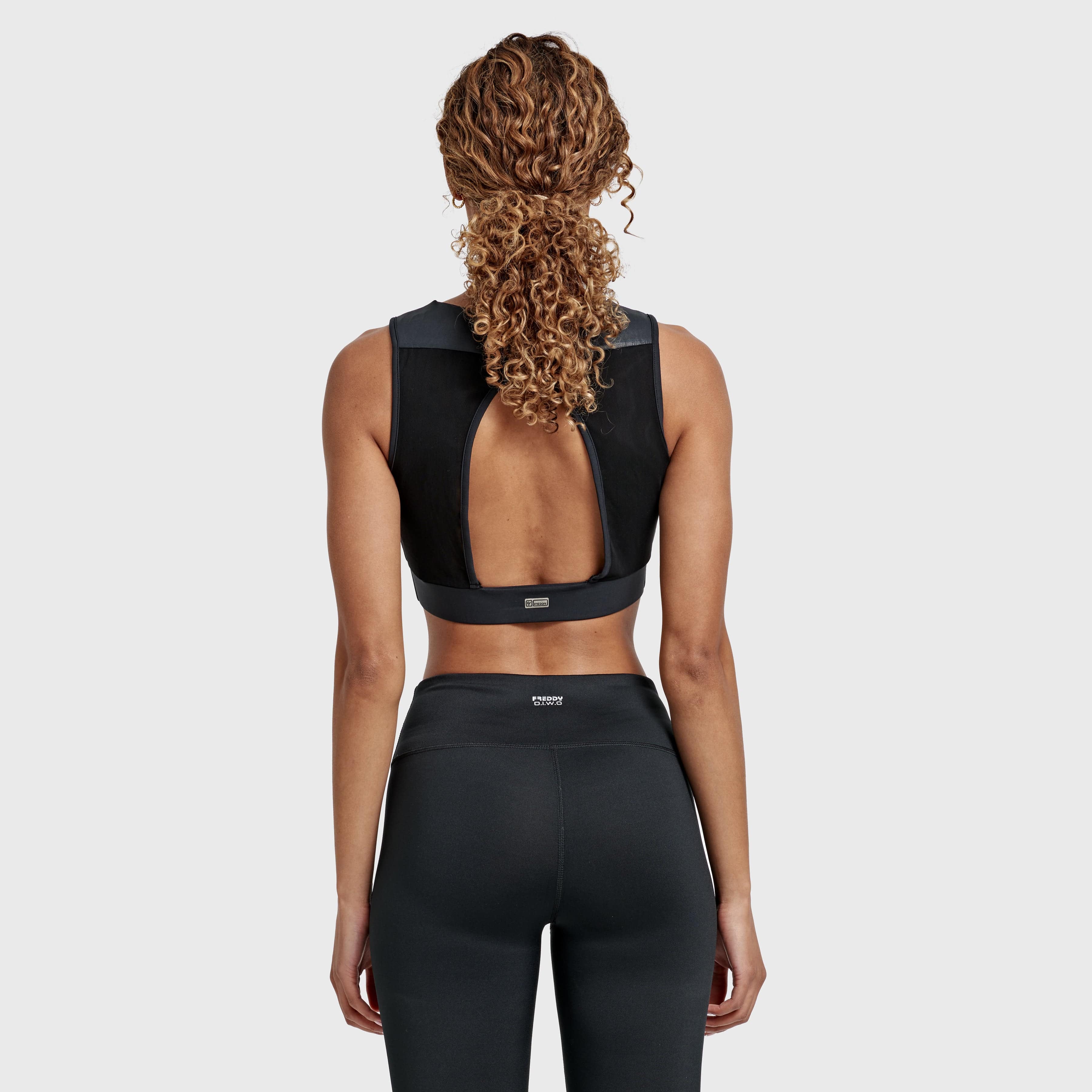 Sports Crop with Mesh Back - Black 2