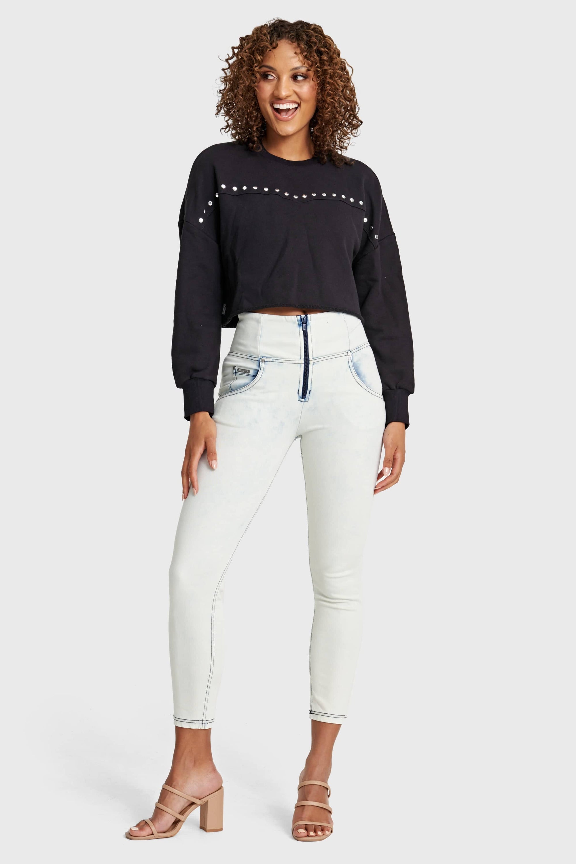 Cropped Jumper - Black with Metal Studs 5
