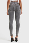 WR.UP® Denim - High Waisted - Full Length - Grey + Yellow Stitching 9