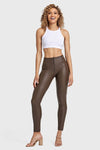 WR.UP® Faux Leather - High Waisted - Full Length - Chocolate 6