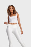 WR.UP® Faux Leather - High Waisted - Full Length - White 5