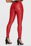 WR.UP® Faux Leather - Mid Rise - Full Length - Red 5