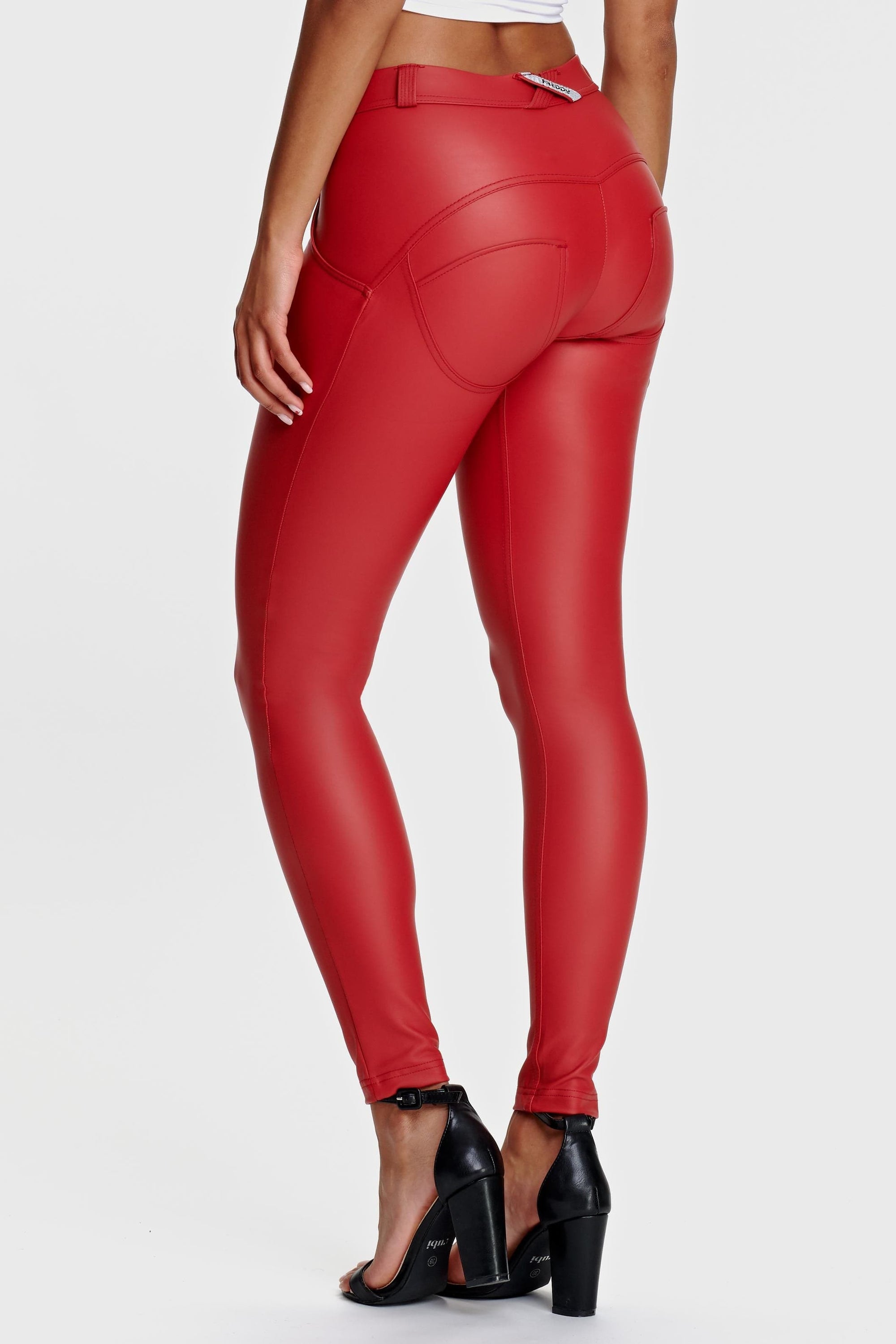 WR.UP® Faux Leather - Mid Rise - Full Length - Red 4