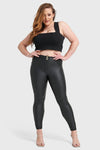 WR.UP® Curvy Faux Leather - High Waisted - Full Length  - Black 2