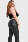 WR.UP® Curvy Faux Leather - High Waisted - Full Length  - Black 4