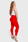 WR.UP® Curvy Fashion - Zip High Waisted - 7/8 Length - Red 6