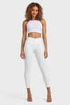 WR.UP® Faux Leather - High Waisted - 7/8 Length - White 9