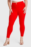 WR.UP® Curvy Fashion - High Waisted - 7/8 Length - Red 1