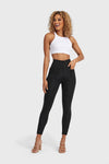 WR.UP® Denim With Front Pockets - Super High Waisted - 7/8 Length - Black + Black Stitching 11