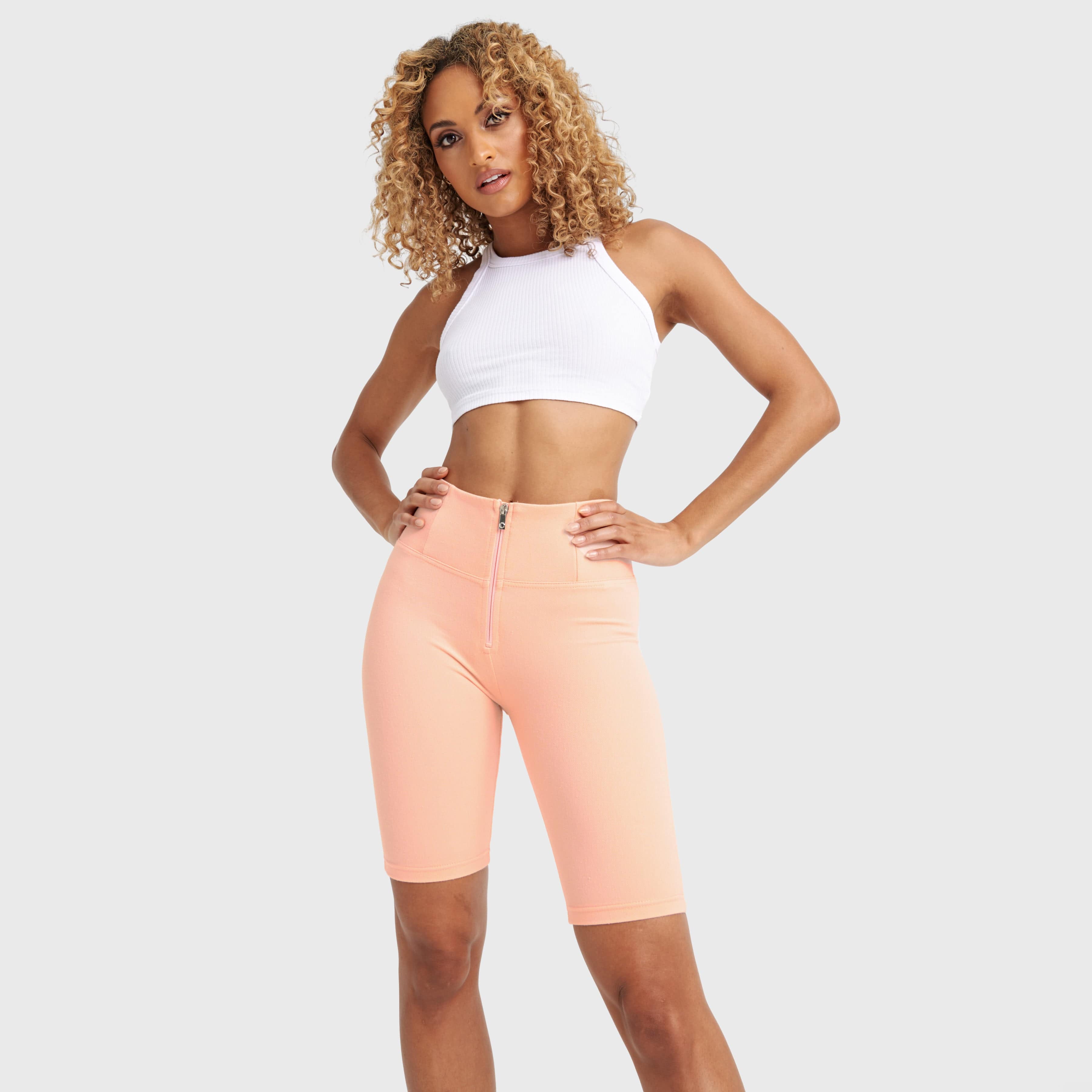 WR.UP® Drill Limited Edition - High Waisted - Biker Shorts - Peach 3