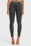 WR.UP® SNUG Jeans - High Waisted - Full Length - Washed Black + Black Stitching 1