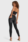WR.UP® Snug Distressed Jeans - High Waisted - Full Length - Black + Black Stitching 7