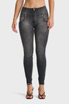 WR.UP® Snug Jeans - High Waisted - Full Length - Black + Black Stitching 6