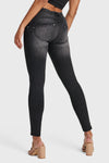 WR.UP® Snug Jeans - Mid Rise - Full Length - Black + Black Stitching 9