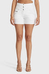 WR.UP® Snug Jeans - 3 Button High Waisted - Shorts - White 7