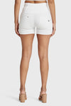 WR.UP® Snug Jeans - 3 Button High Waisted - Shorts - White 8