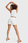 WR.UP® Snug Jeans - 3 Button High Waisted - Shorts - White 2