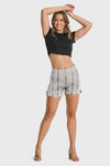 WR.UP® Snug Jeans Limited Edition - High Waisted - Shorts - Grey + Black Stitching 3